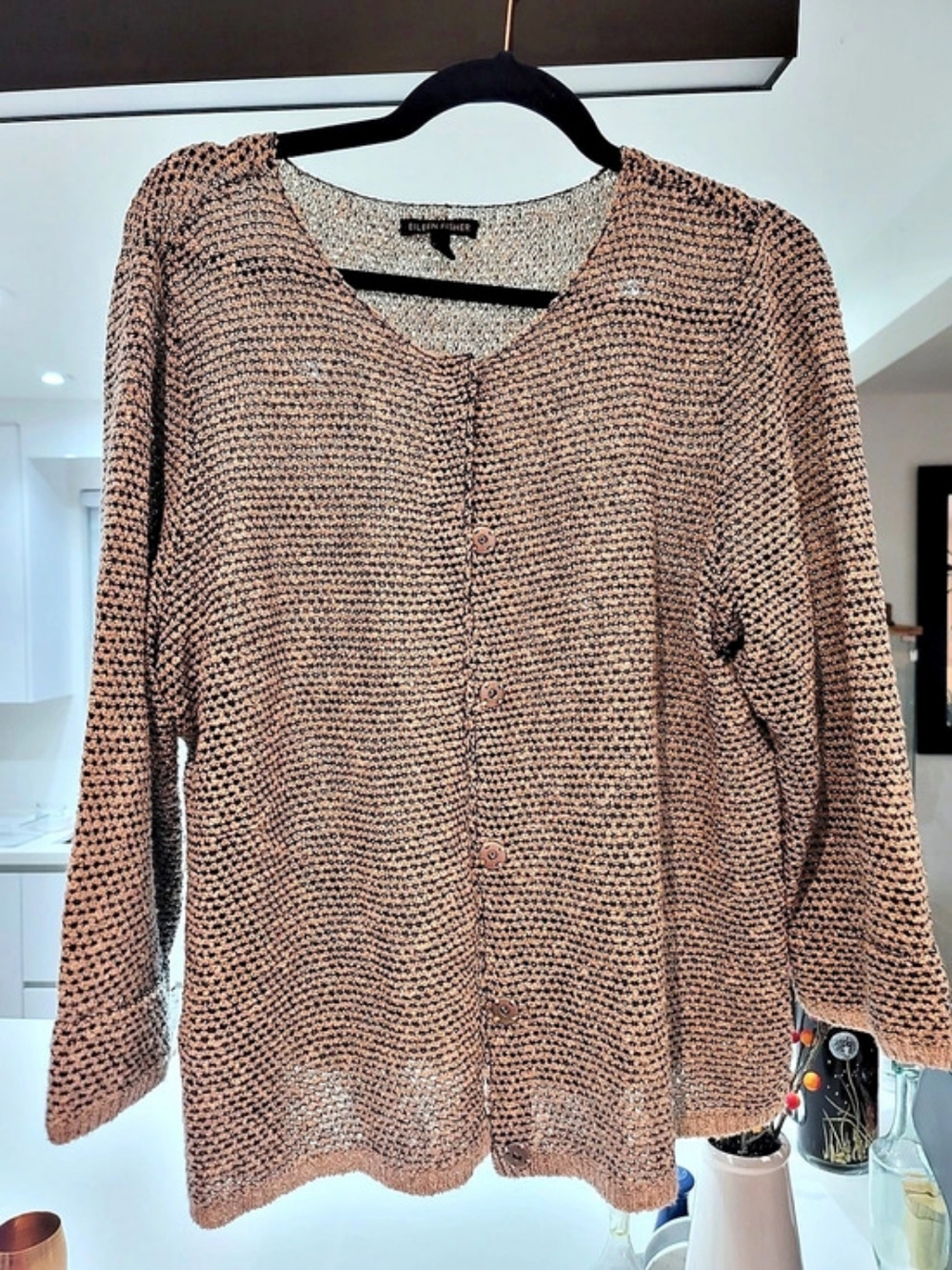 Eileen Fisher Geometric Knit Sweater XL